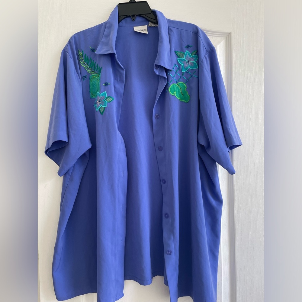 Vintage Koret Embroidered Button Up
